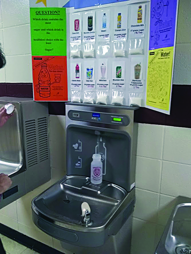 Water bottle filling station installed at Bobby Barrett Elementary